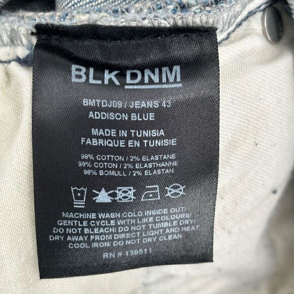 BLK DNM Move Cropped Straight Leg Jeans Addison Blue Size 29 NWT - Picture 8 of 9